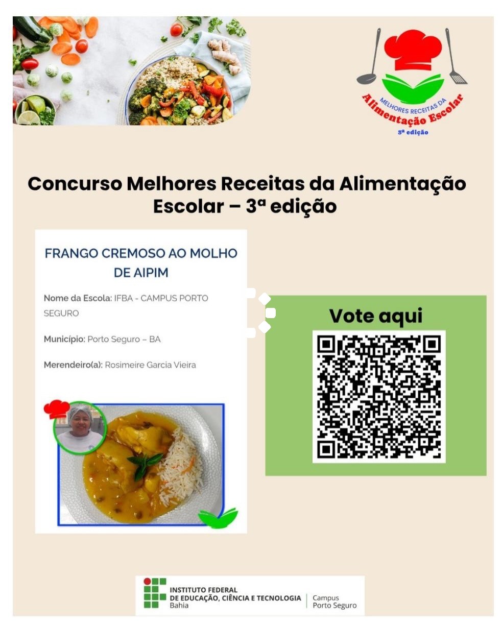 Com amor no preparo, merendeiras do IFBA de Porto Seguro disputam concurso nacional de receitas escolares
